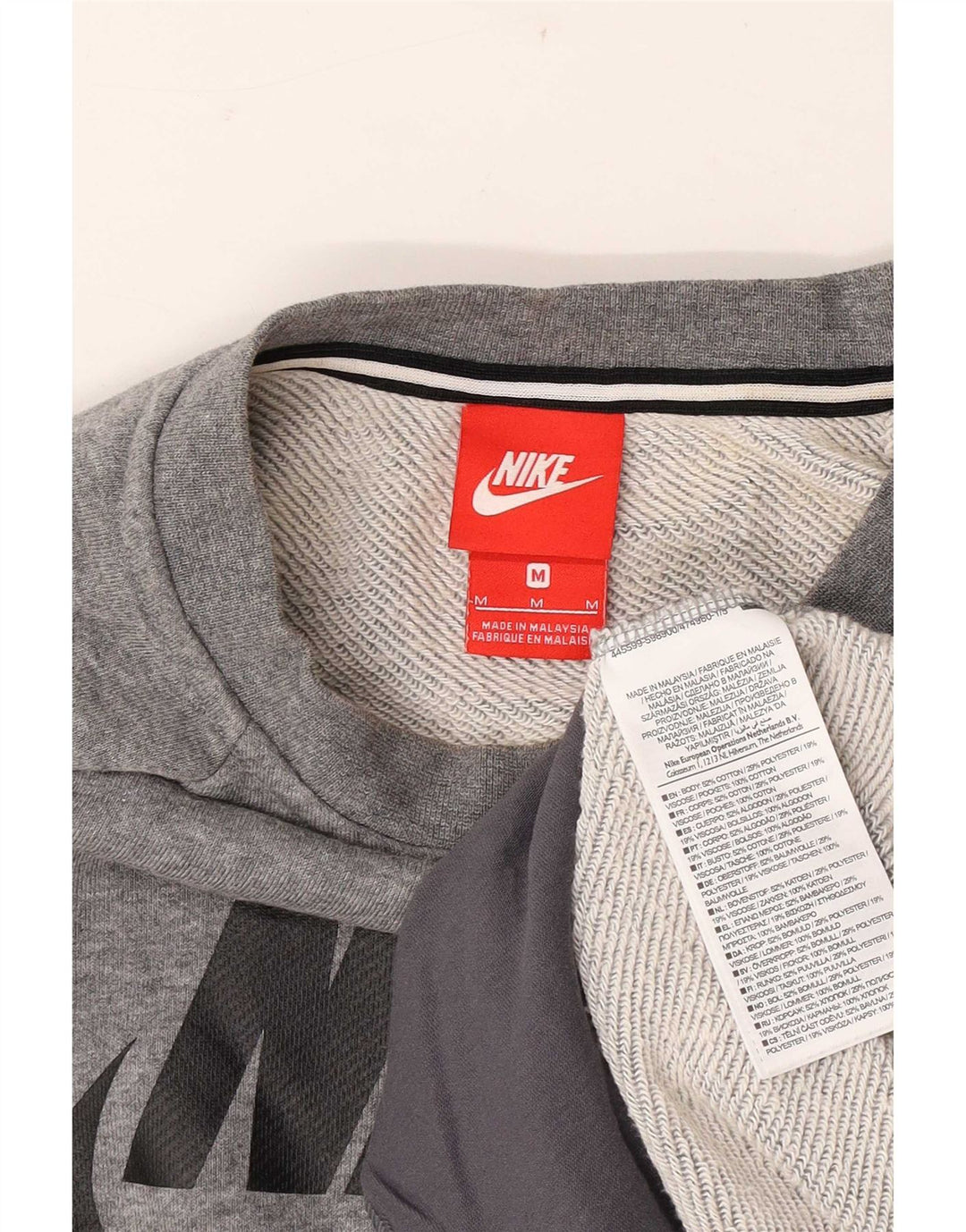 Nike muški džemper s grafičkim motivima, srednje sivi flekasti pamuk
