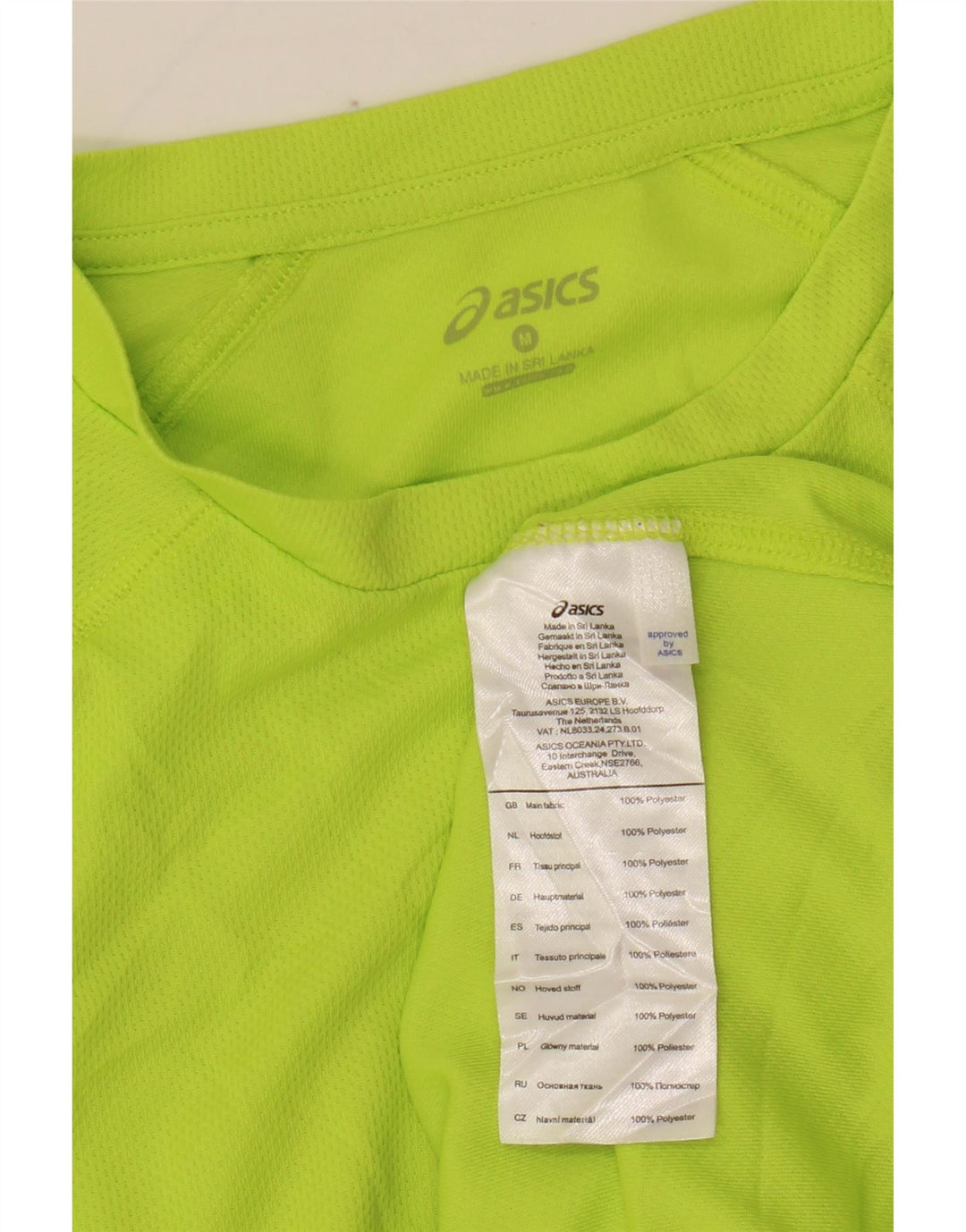 Asics muška majica kratkih rukava srednje zelene boje od poliestera