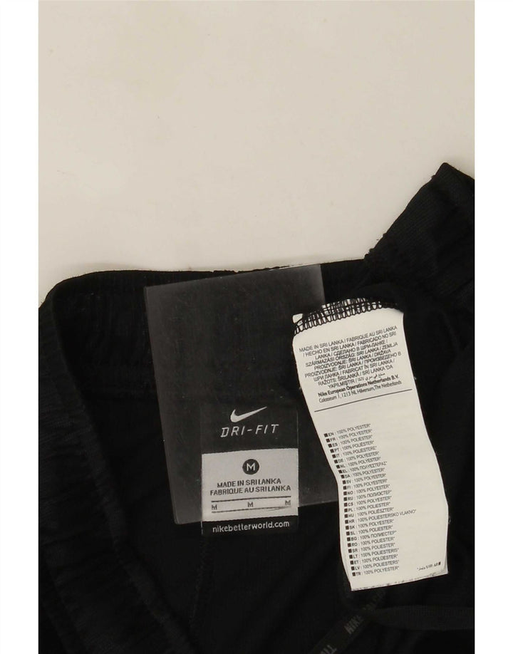 Nike muške Dri Fit sportske kratke hlače srednje crne pruge od poliestera