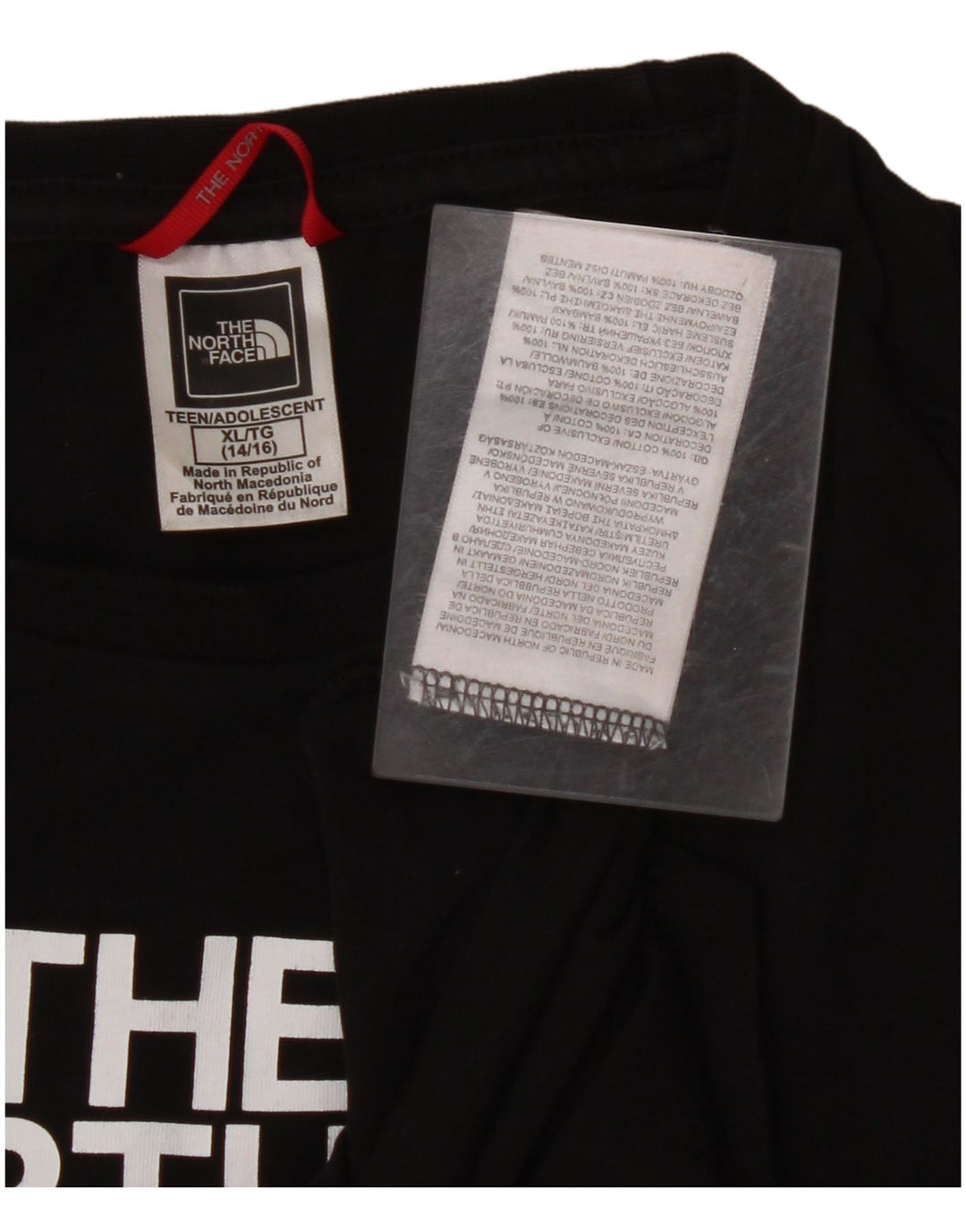 THE NORTH FACE Majica dugih rukava za djevojčice 14-15 godina XL, crni pamuk