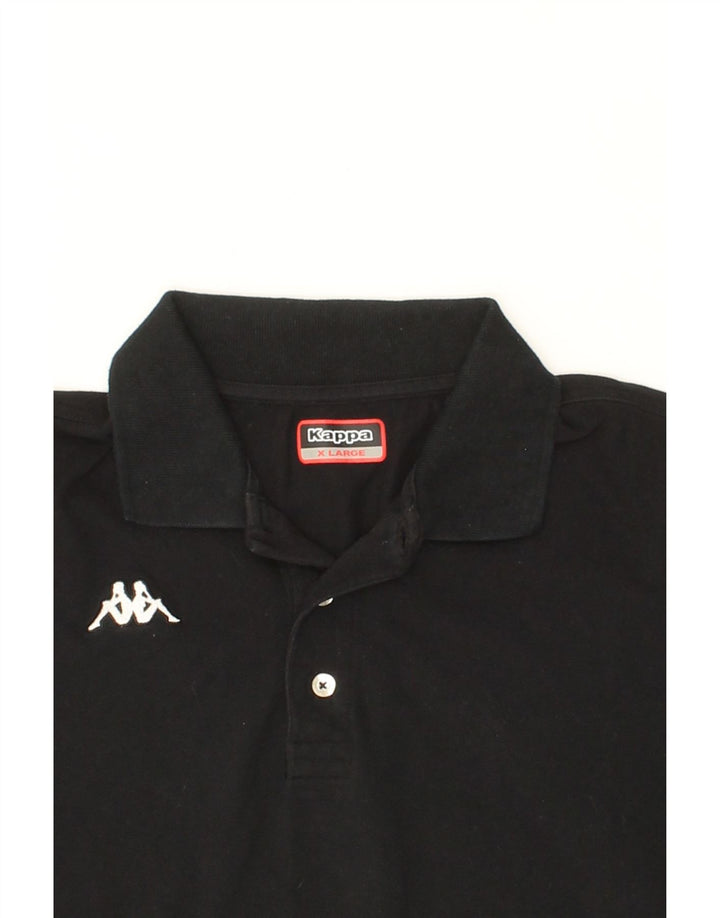 KAPPA Mens Polo Shirt XL Black Cotton Vintage Kappa and Second-Hand Kappa from Messina Hembry 