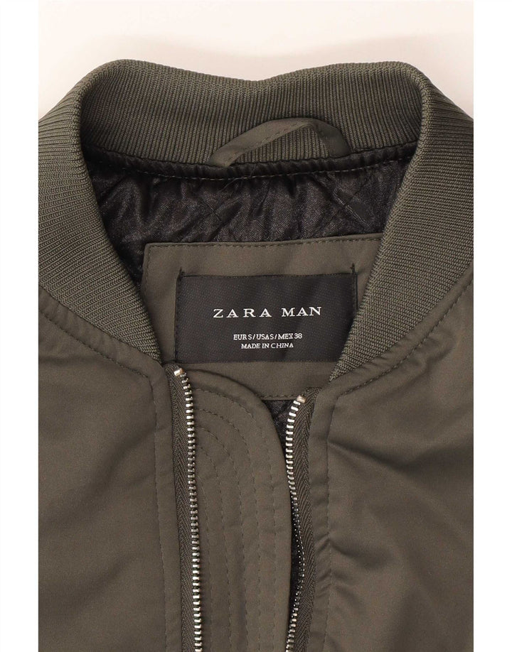 Zara muški kaput UK 36 mali kaki poliester