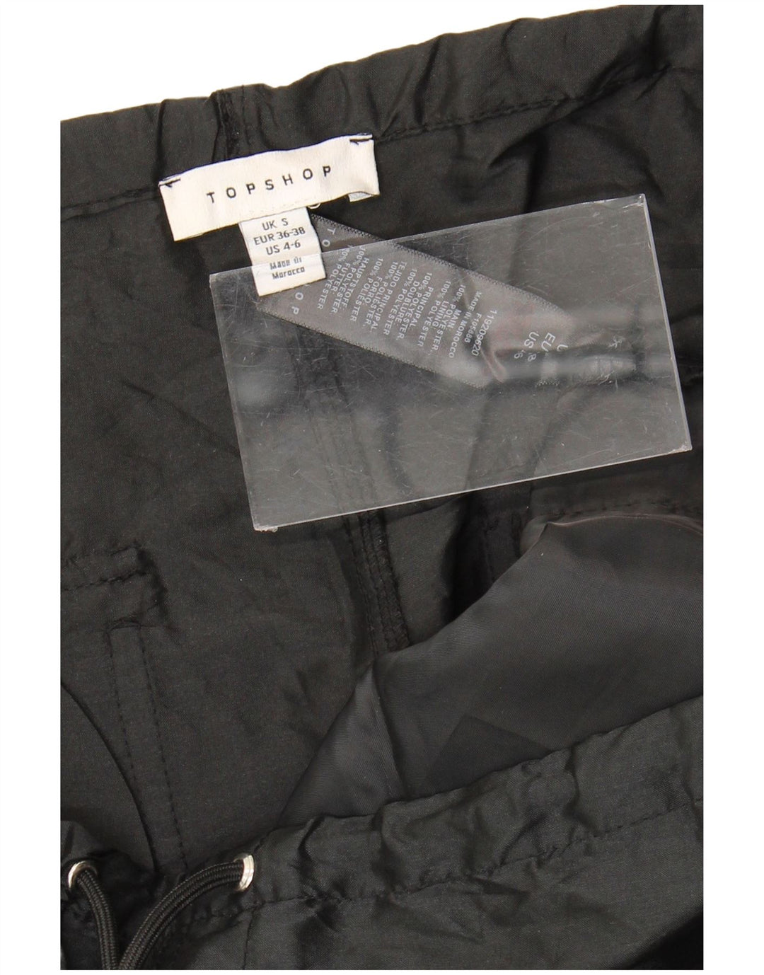 Topshop ženske hlače za trenirku UK 10 male crne poliesterske