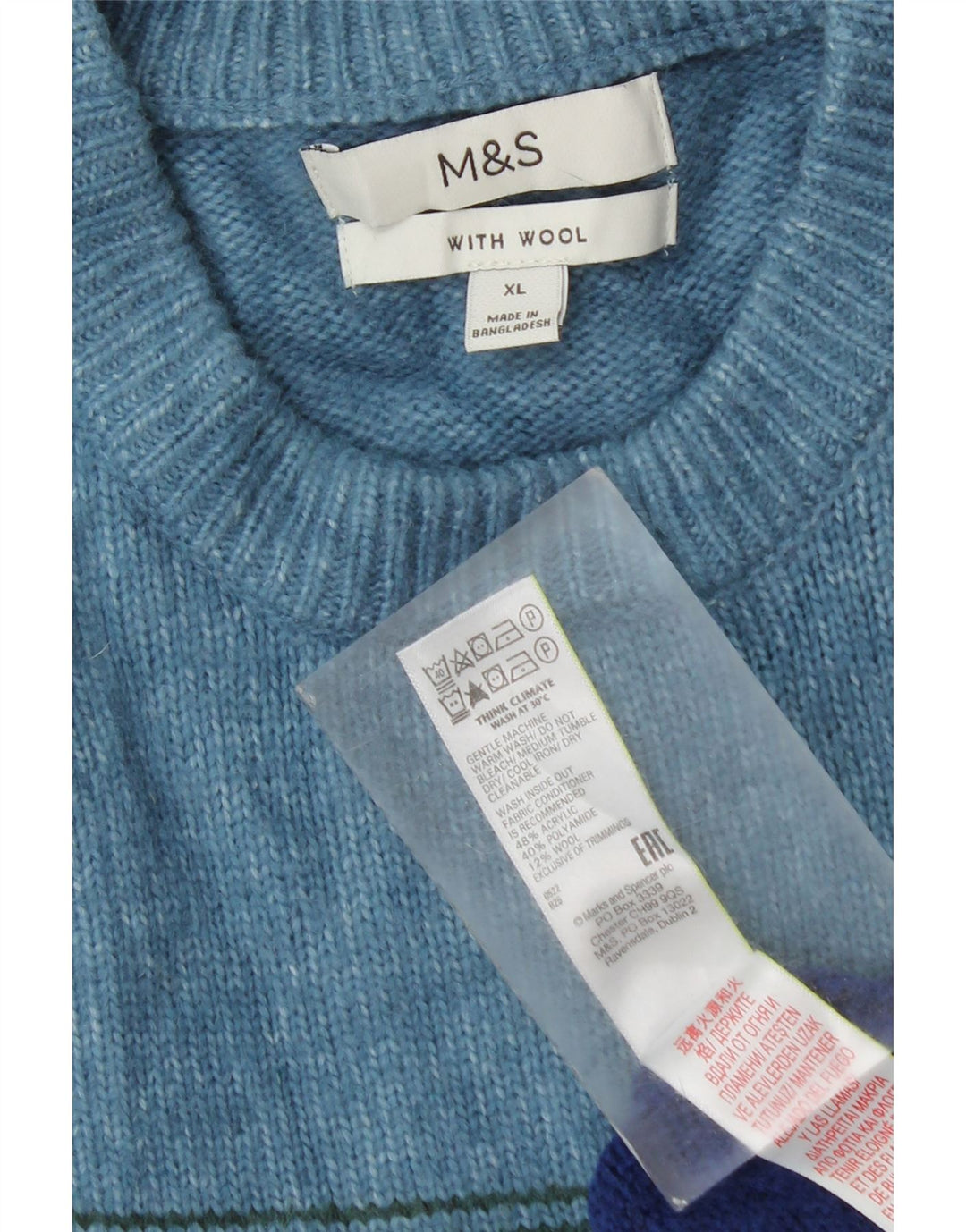 Marks & Spencer muški pulover s okruglim izrezom XL na višebojne pruge