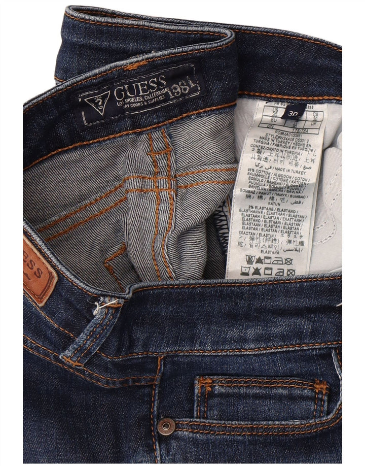 Guess Ženske Starlet Straight Traperice W30 L32 Plavi pamuk