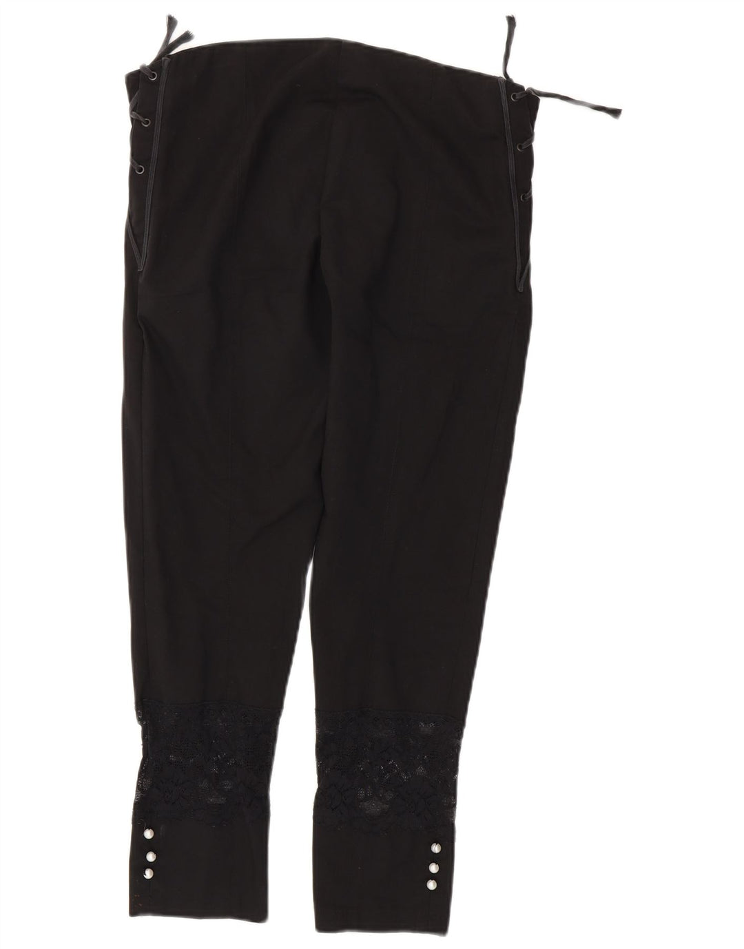 Vintage ženske uske skraćene hlače W34 L25 crne