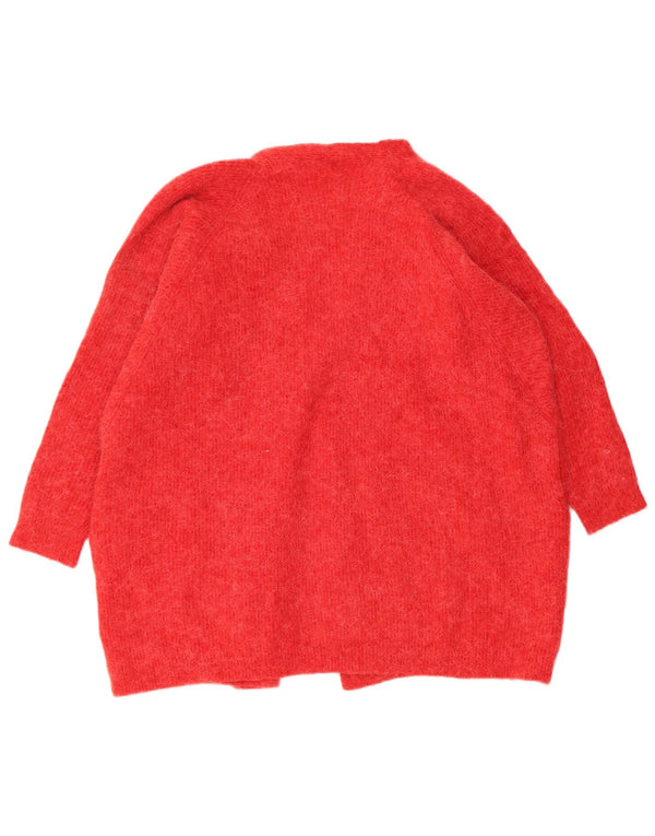 MINT VELVET Ženski preveliki otvoreni kardigan pulover UK 16 Large Red