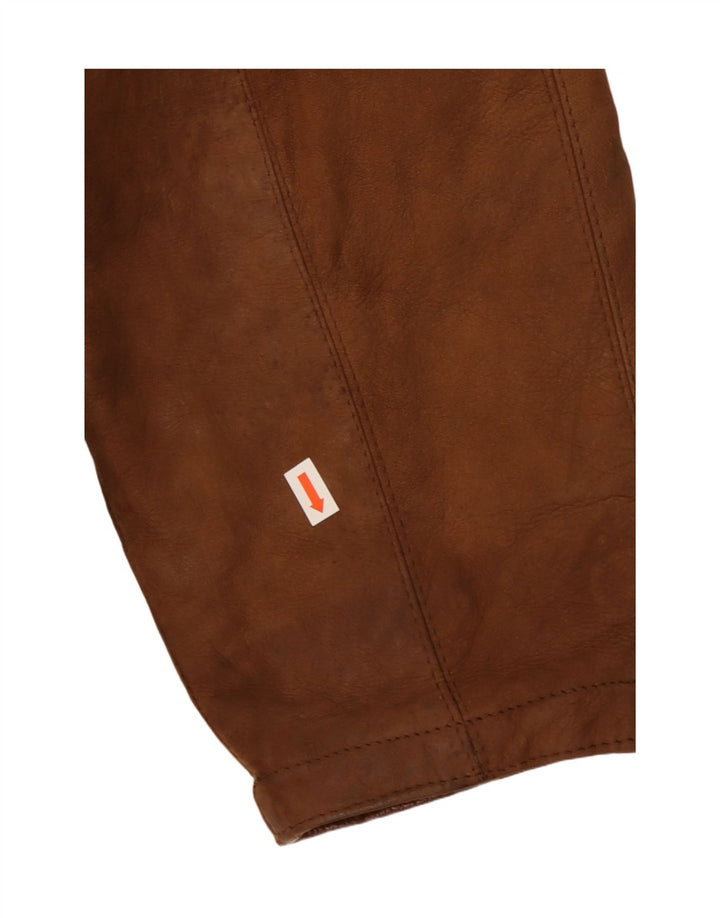 Vintage muška kožna jakna IT 52 XL smeđa