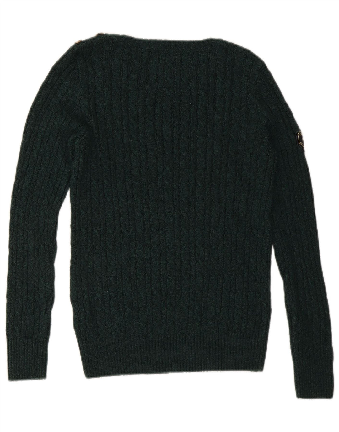 SUPERDRY ženski džemper s morskim izrezom UK 10 Mali zeleni akril