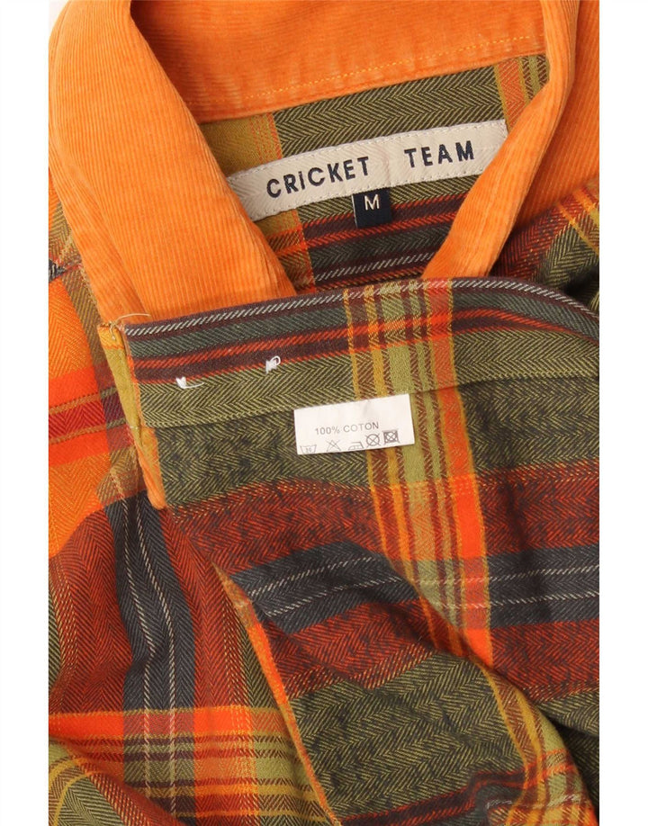 Vintage muška flanelska košulja, srednje žuti karirani pamuk