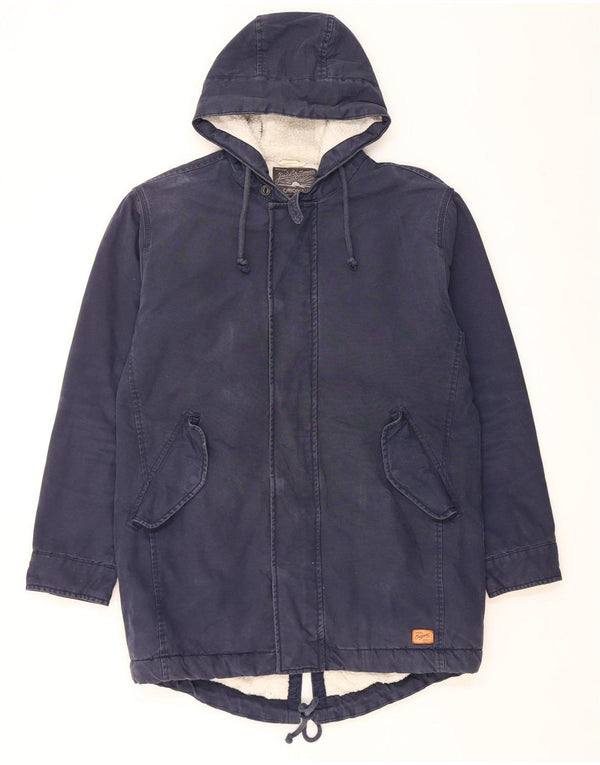 Jack & Jones muška šerpa parka jakna s kapuljačom UK 42 XL tamnoplavi pamuk