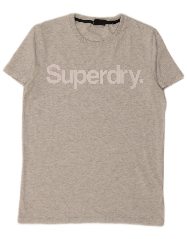 SUPERDRY muška grafička majica kratkih rukava, srednje sivi flekasti pamuk