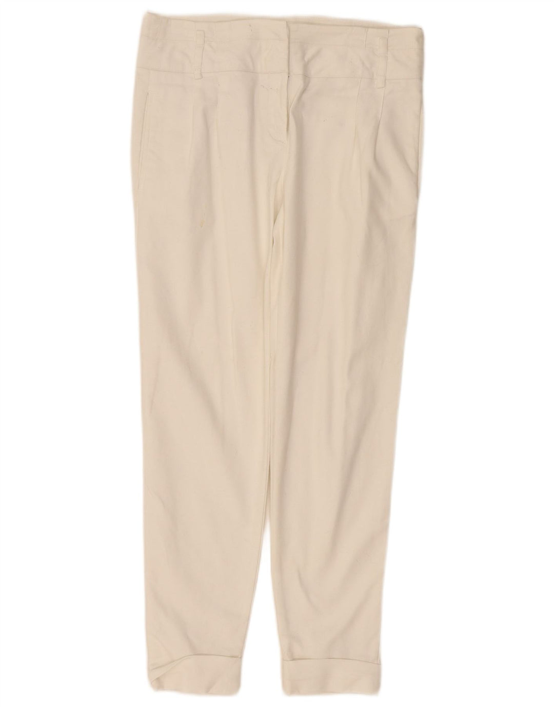 ZARA Womens Slim Chino Trousers Small W27 L27 White