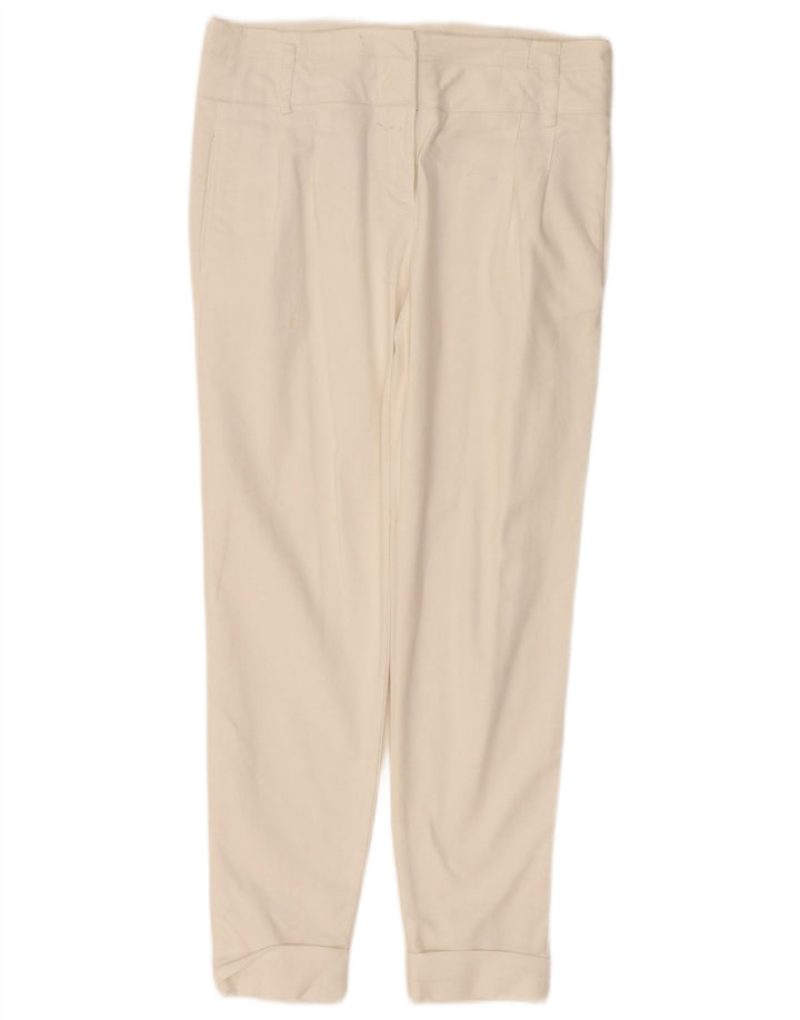 ZARA Womens Slim Chino Trousers Small W27 L27 White