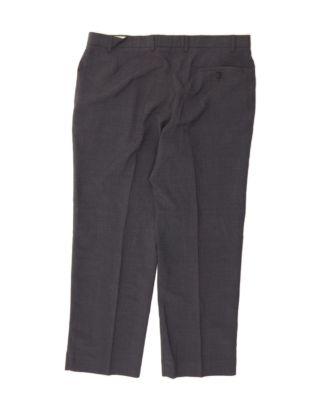 MARKS & SPENCER Mens Straight Chino Trousers W38 L29 Grey Polyester Vintage Marks & Spencer and Second-Hand Marks & Spencer from Messina Hembry 