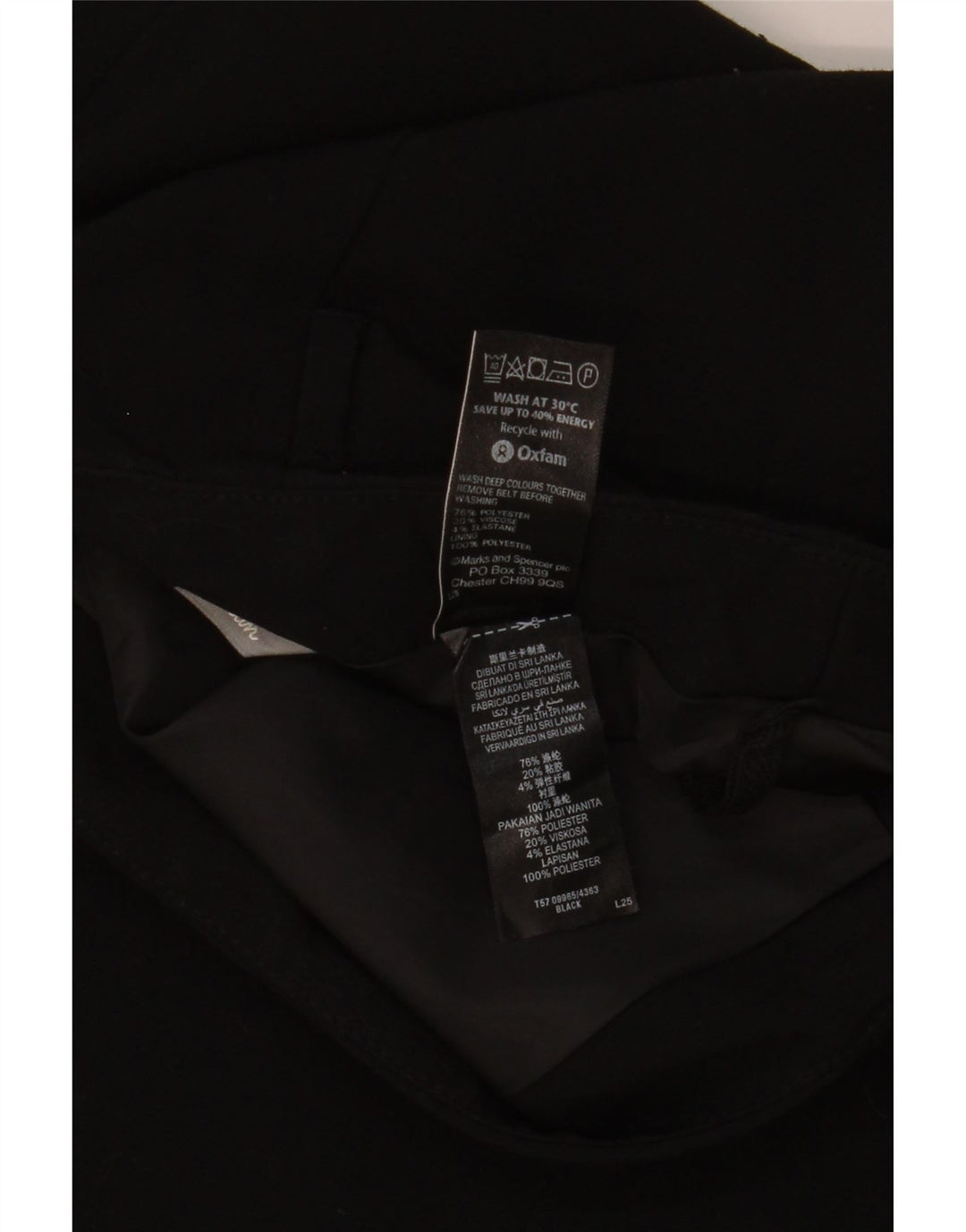 Marks & Spencer ženska pencil suknja UK 12 srednje W30 crni poliester