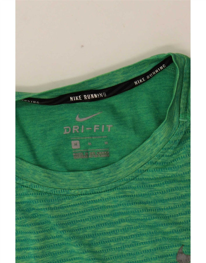 Nike Dri Fit majica kratkih rukava srednje zelene pruge