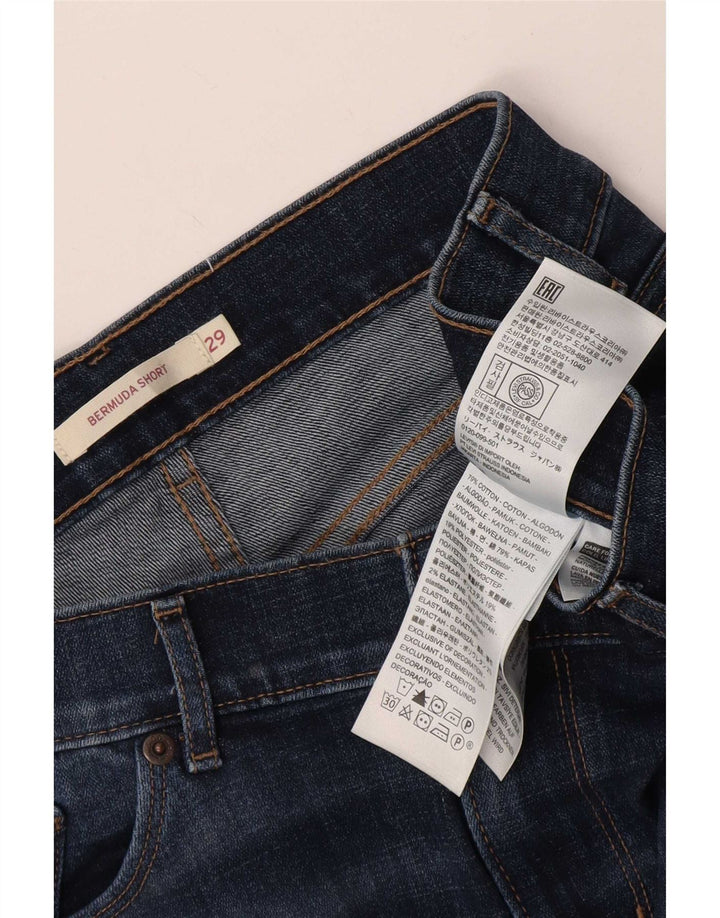 Levi's ženske bermuda traper kratke hlače W29 srednje plavi pamuk