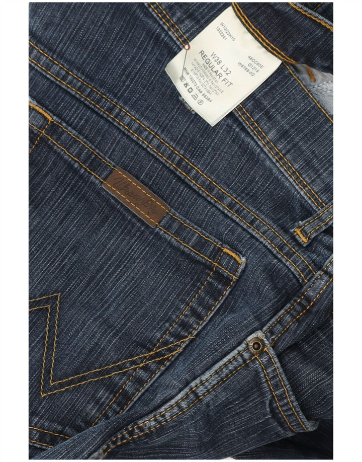 Wrangler muške ravne traperice regularnog kroja W38 L32 plavi pamuk