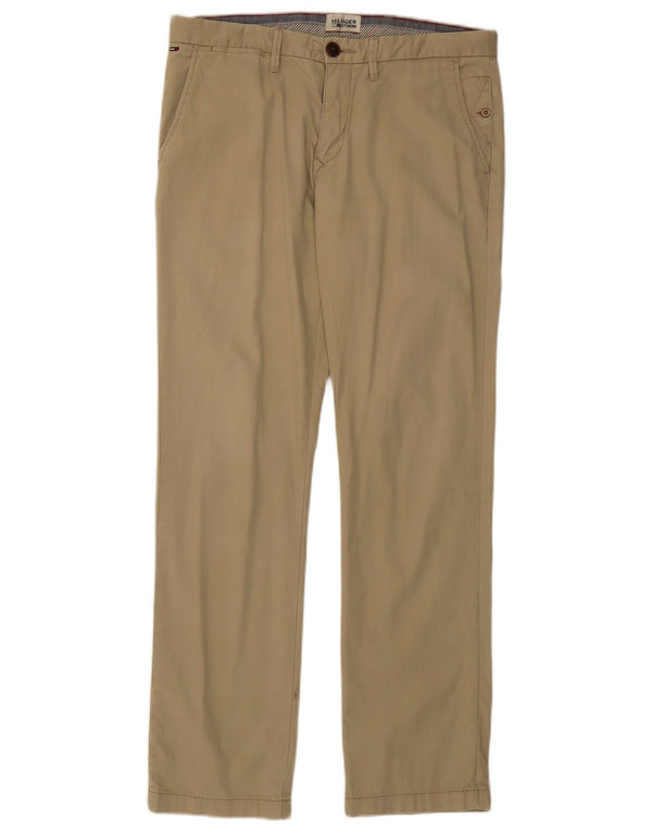 Tommy Hilfiger muške ravne chino hlače W32 L32 bež pamuk
