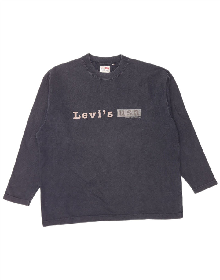 LEVI'S muška majica s grafičkim motivima, veliki tamnoplavi pamuk