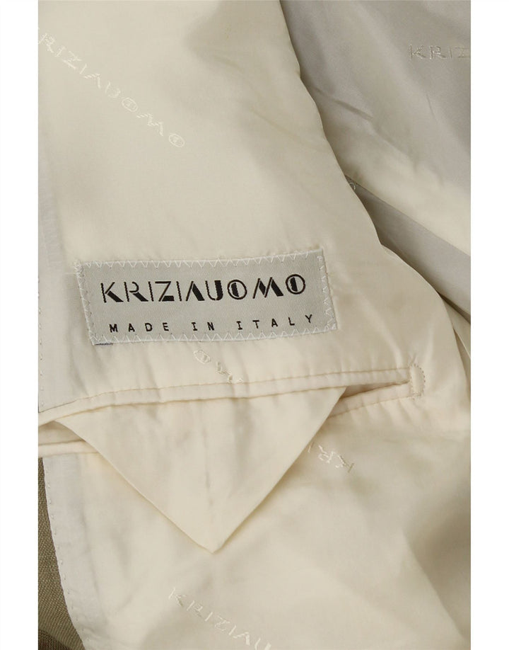 Muška jakna sa 3 gumba Krizia UK 38 srednje kaki boje