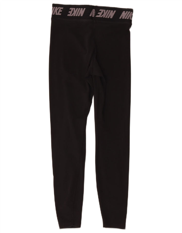 Nike Womens Graphic Leggings UK 8 Small Black
