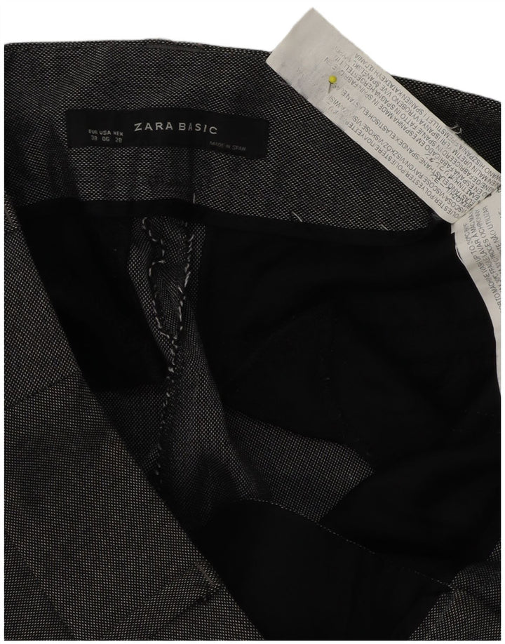 Zara ženske hlače ravnog odijela EU 38 male W28 L31 sivi poliester