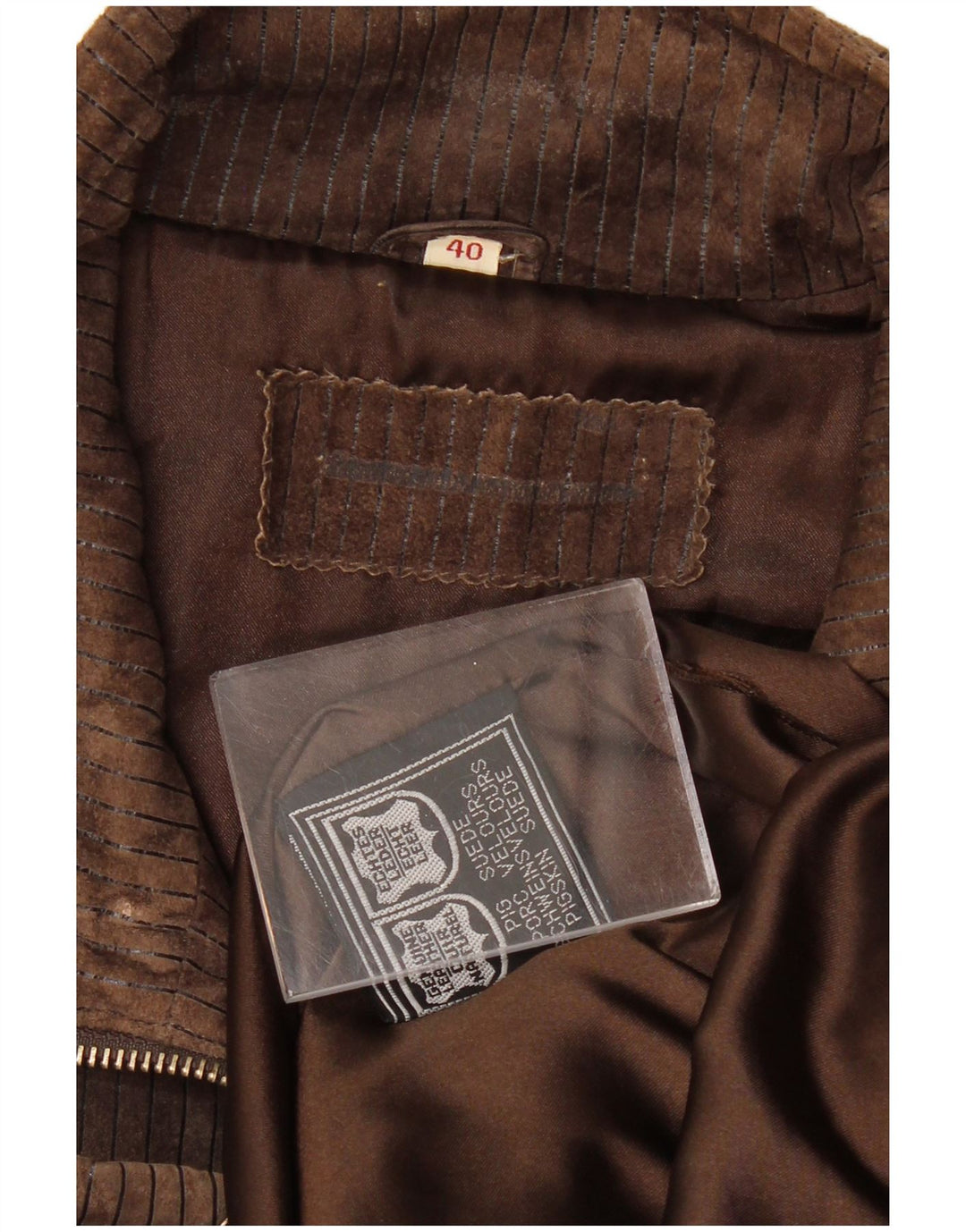 VINTAGE muška jakna od brušene kože UK 40, velika smeđa koža