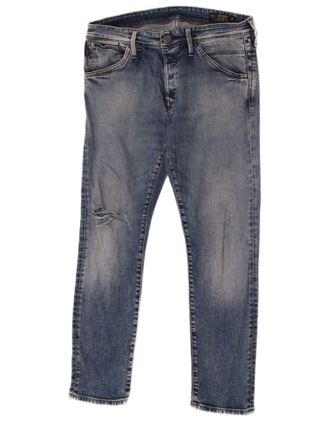 Muške uske traperice Jack & Jones W34 L30 plavi pamuk