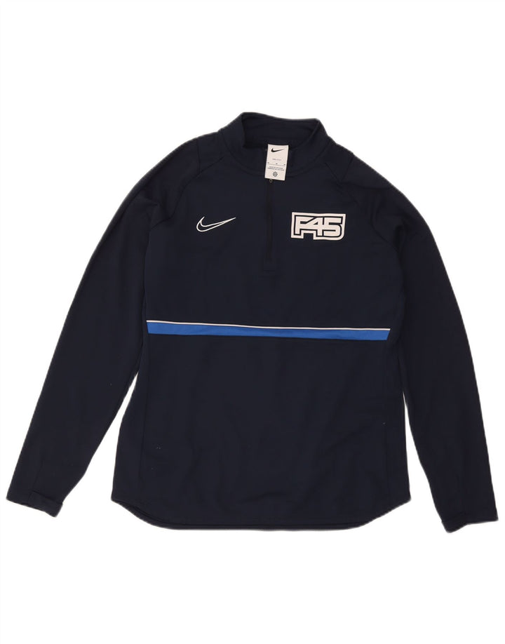 Nike Ženski Dri Fit Graphic Pulover Trenirka Top UK 14 Srednje tamnoplava