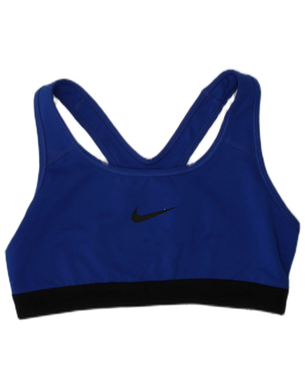 Nike Womens Sport Bra Top Small Blue Polyester Sports