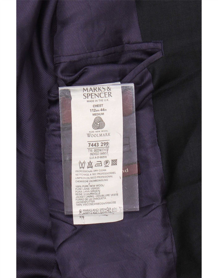 Marks & Spencer muška jakna sako s 3 gumba UK 44 XL tamnoplava vuna