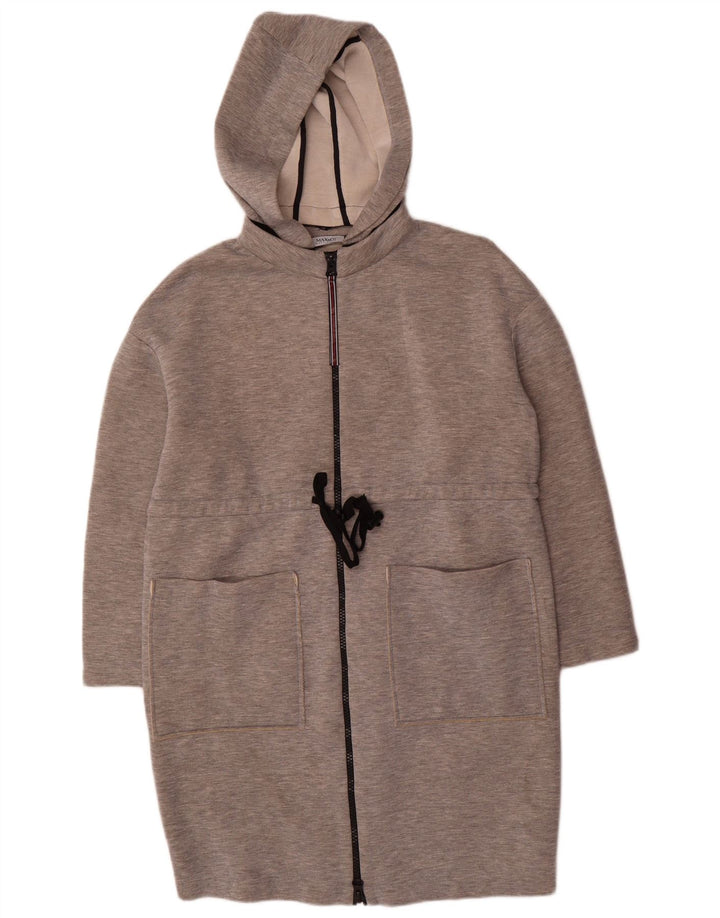 Max & Co. Ženski preveliki kaput s kapuljačom UK 10 Small Grey Flected Modal