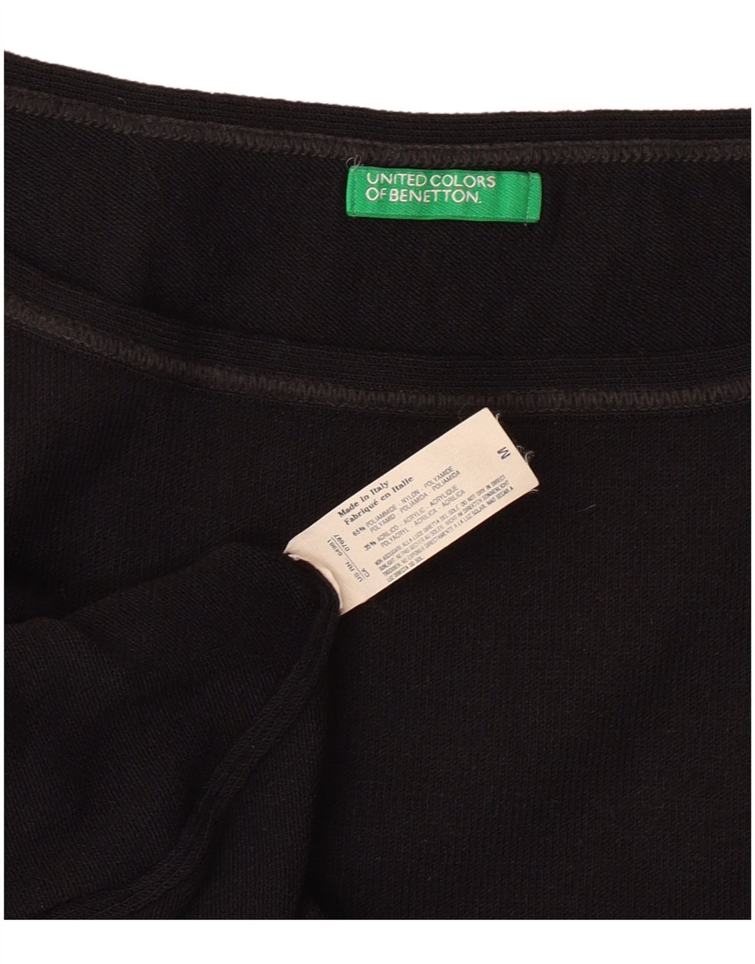 BENETTON ženski kratki prsluk UK 12 srednji crni poliamid