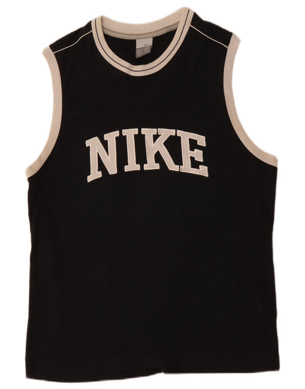 NIKE muški grafički prsluk UK 42/44 veliki crni pamuk