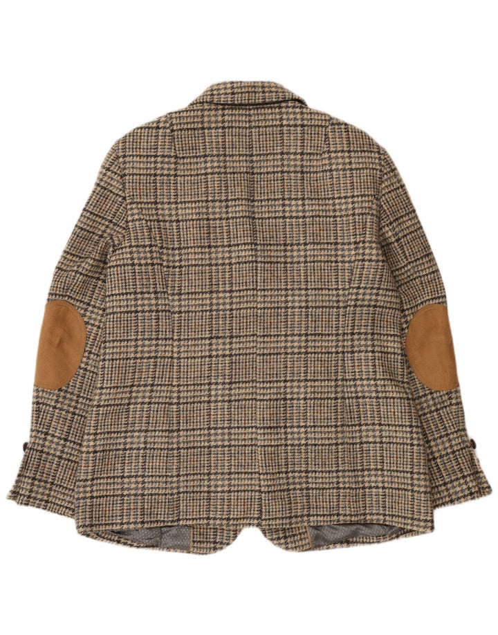Mona Ženska jakna sa 4 gumba UK 14 Veliki smeđi houndstooth