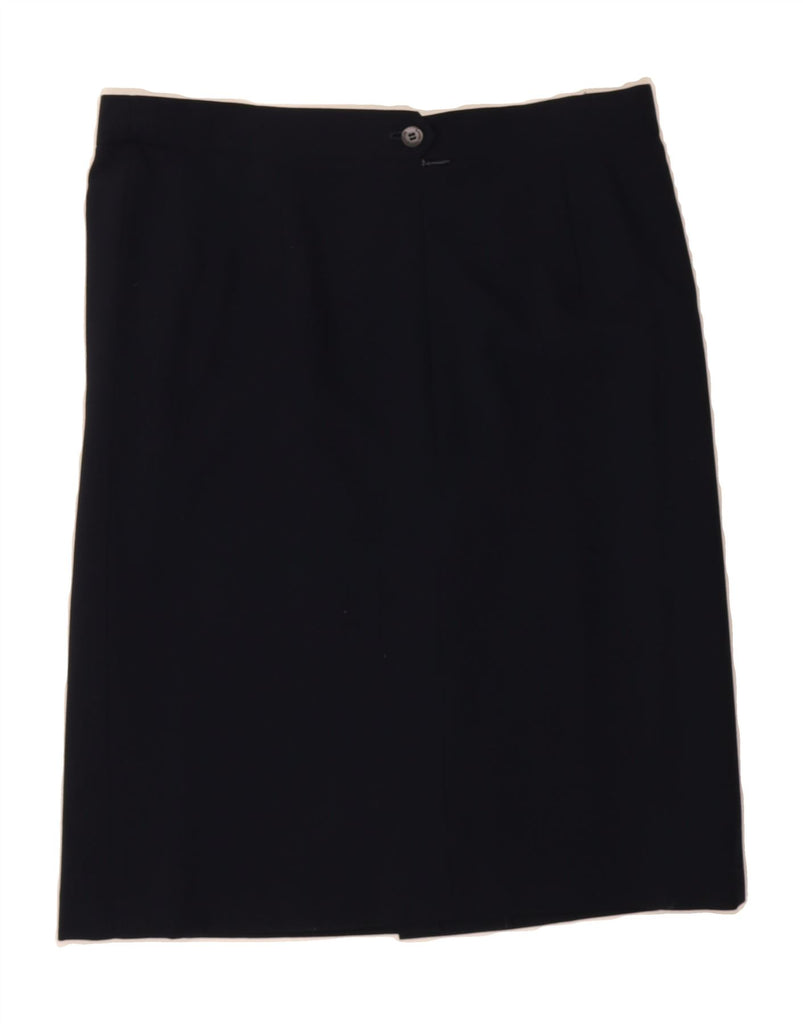 LOUIS FERAUD Womens Straight Skirt EU 46 XL W36 Navy Blue New Wool Vintage Louis Feraud and Second-Hand Louis Feraud from Messina Hembry 