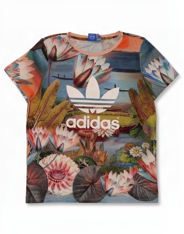 Adidas ženska majica kratkih rukava s grafičkim motivima UK 12 srednje raznobojna cvjetna