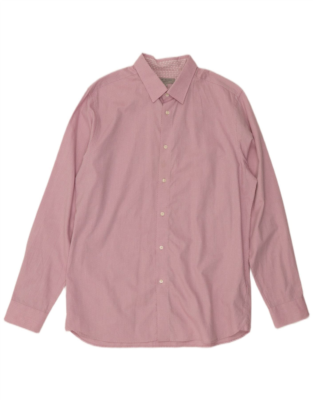 Ted Baker muška košulja veličina 4 veliki ružičasti argyle/dijamantni pamuk