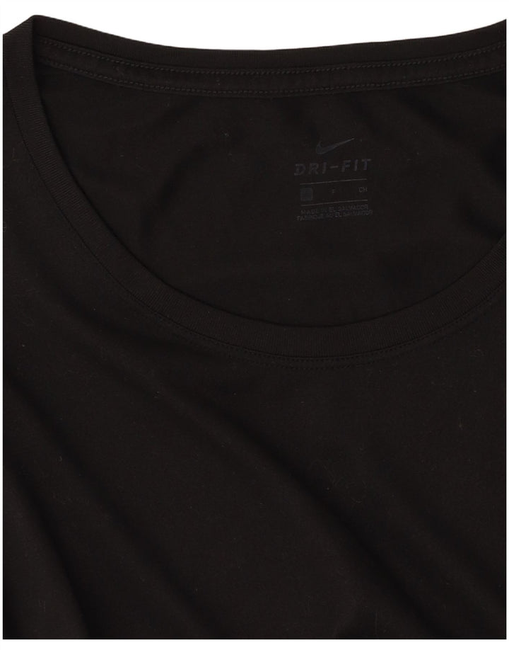 NIKE Ženska Dri Fit majica kratkih rukava UK 10 Mala crna