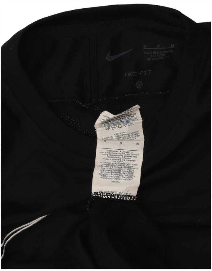 Nike Dri Fit T-Shirt Top srednji crni poliester u boji