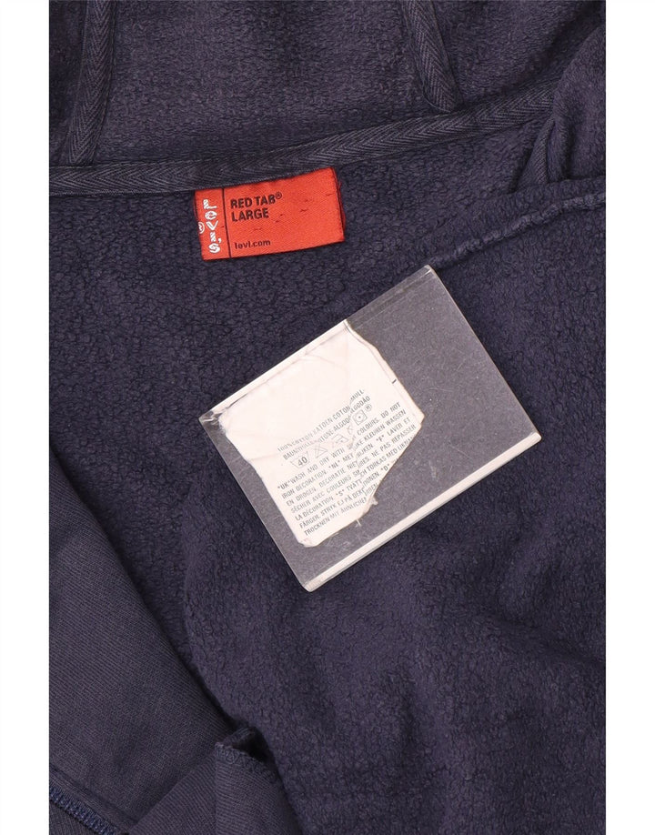 Levi's muški pulover s kapuljačom na patentni zatvarač Veliki tamnoplavi pamuk