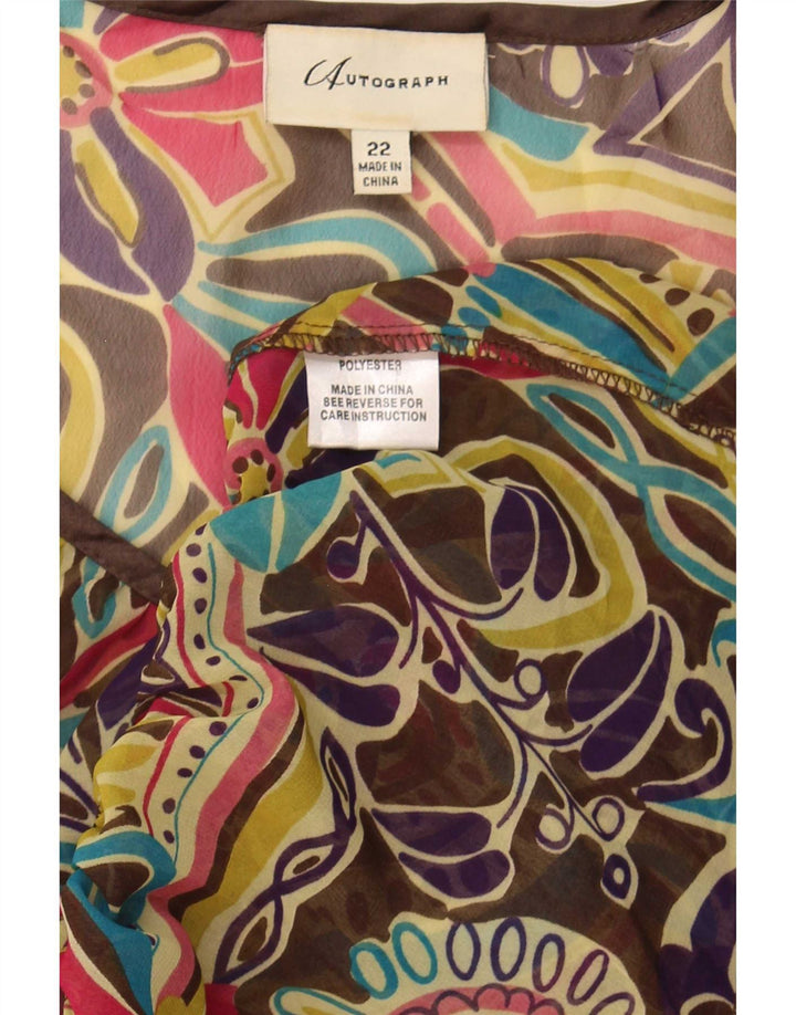 Marks & Spencer ženski gornji dio prozirne bluze UK 22 3XL višebojni