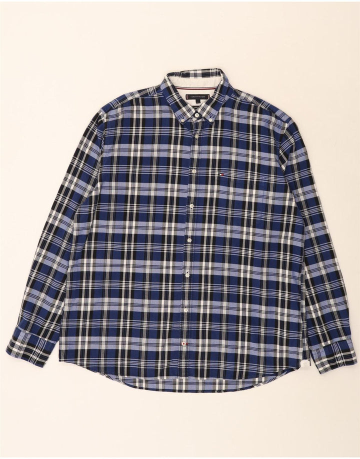 Tommy Hilfiger muška košulja standardnog kroja 2XL plavi pamuk na karo