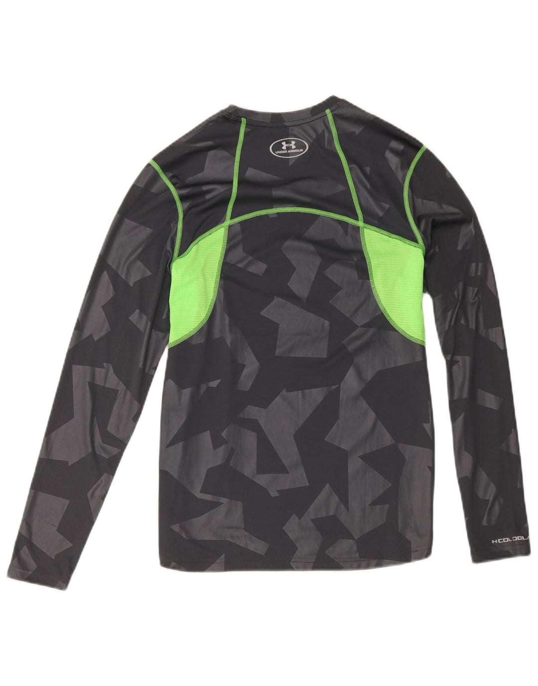 Muška majica Under Armour Heat Gear s dugim rukavima, mali sivi geometrijski poliester