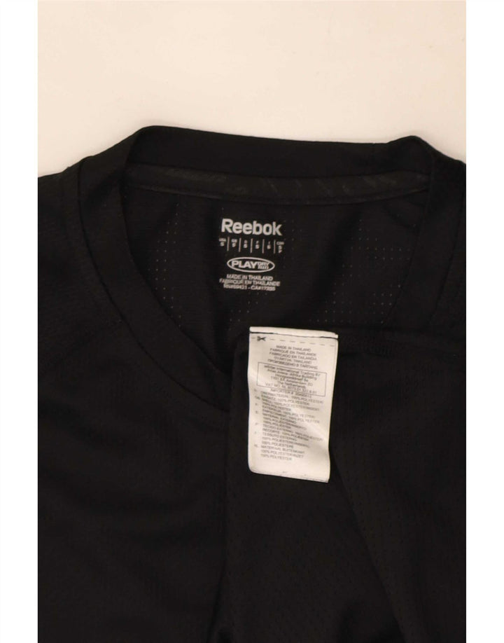 Reebok muška majica kratkih rukava, mali crni poliester