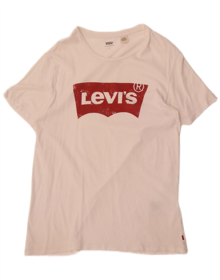 Levi's muška majica s grafičkim motivima, veliki bijeli pamuk