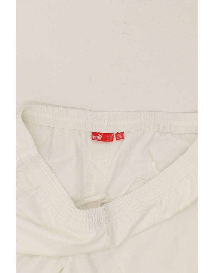 PUMA Mens Tracksuit Trousers Large  White Vintage Puma and Second-Hand Puma from Messina Hembry 