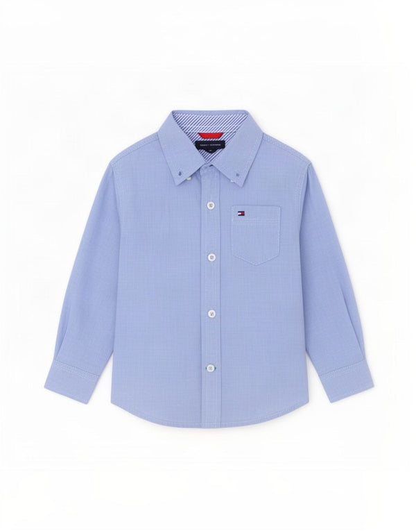 Plava pamučna majica Tommy Hilfiger za dječake 12-18 mjeseci